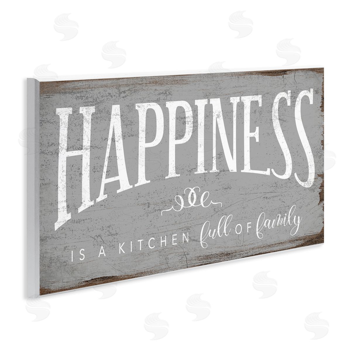 Happiness is A Full Kitchen Phrase Wood Plaque Wall Art, Home Decor by Stupell Studio