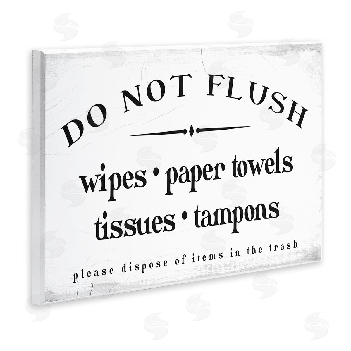 Stupell Studio Don't Flush Garbage Items Bathroom Sign Wall Plaque Art