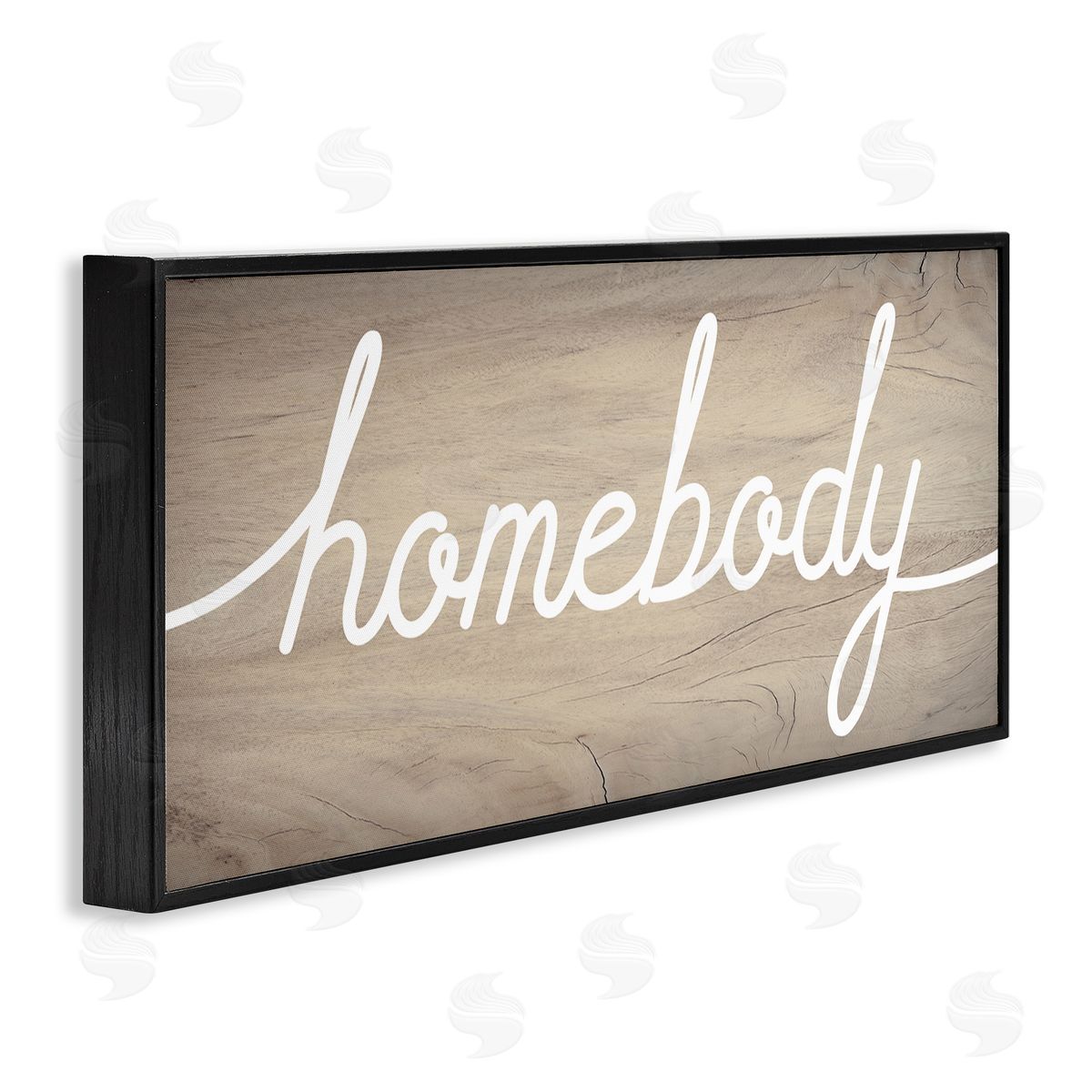 Stupell Studio Charming Homebody Cursive Text Black Framed Giclee Wall Art