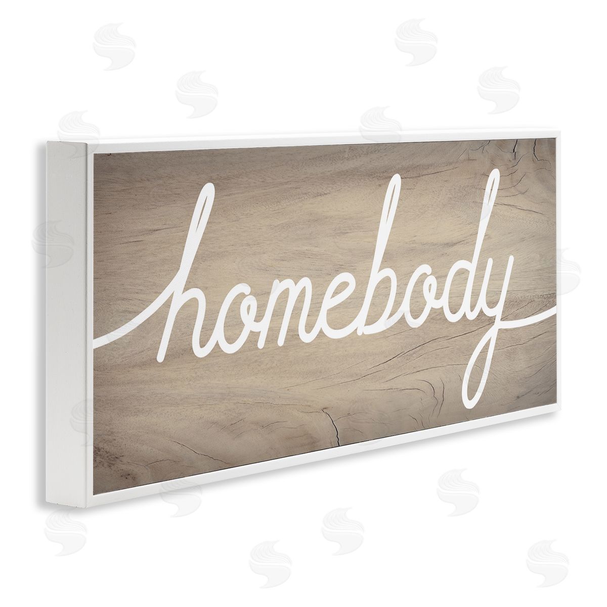 Stupell Studio Charming Homebody Cursive Text White Framed Giclee Wall Art