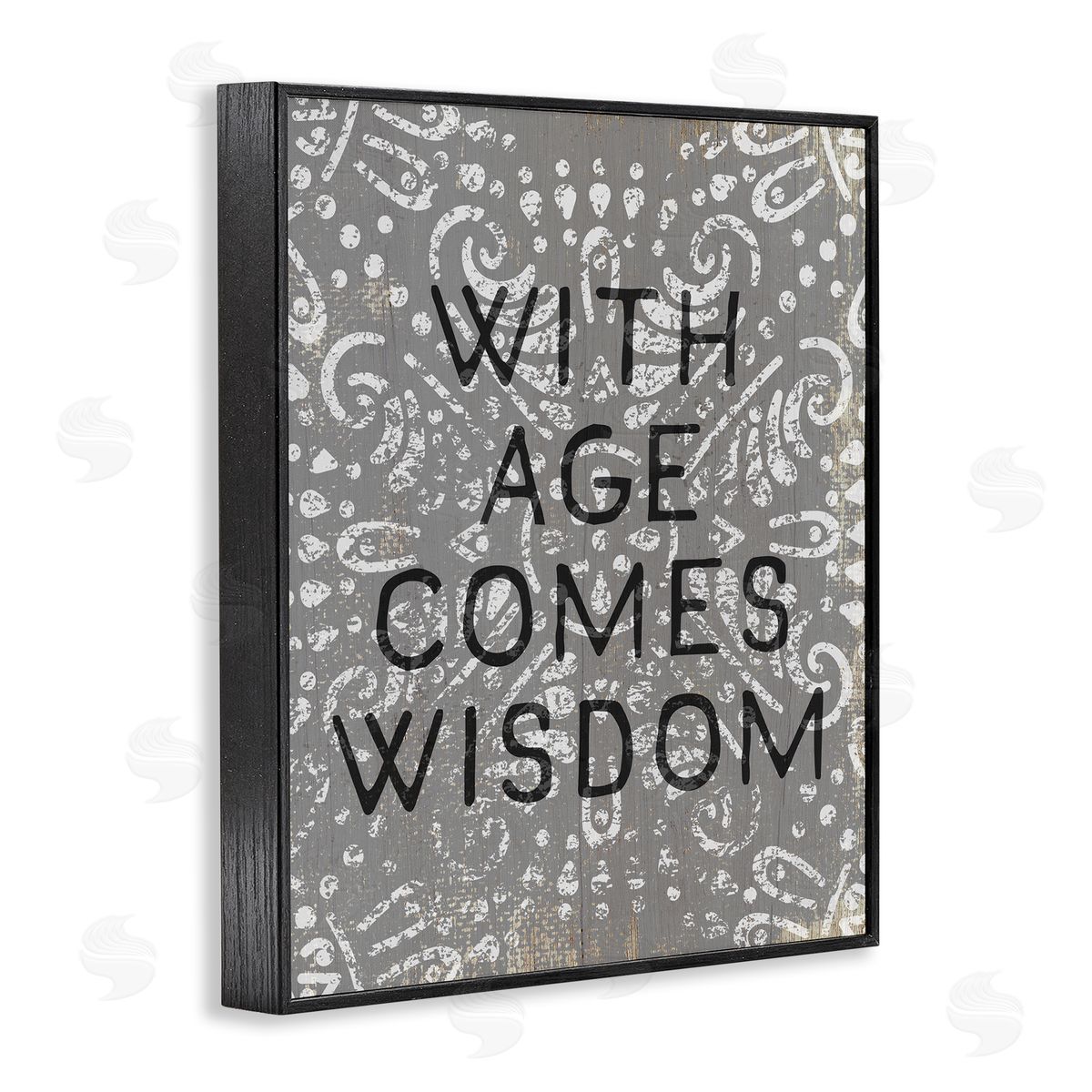 Stupell Studio With Age Comes Wisdom Boho Black Framed Giclee Wall Art