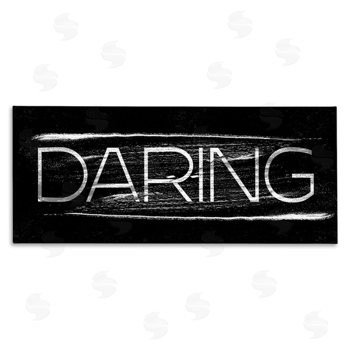 Stupell Studio Bold Daring Text Paint Stroke Canvas Wall Art