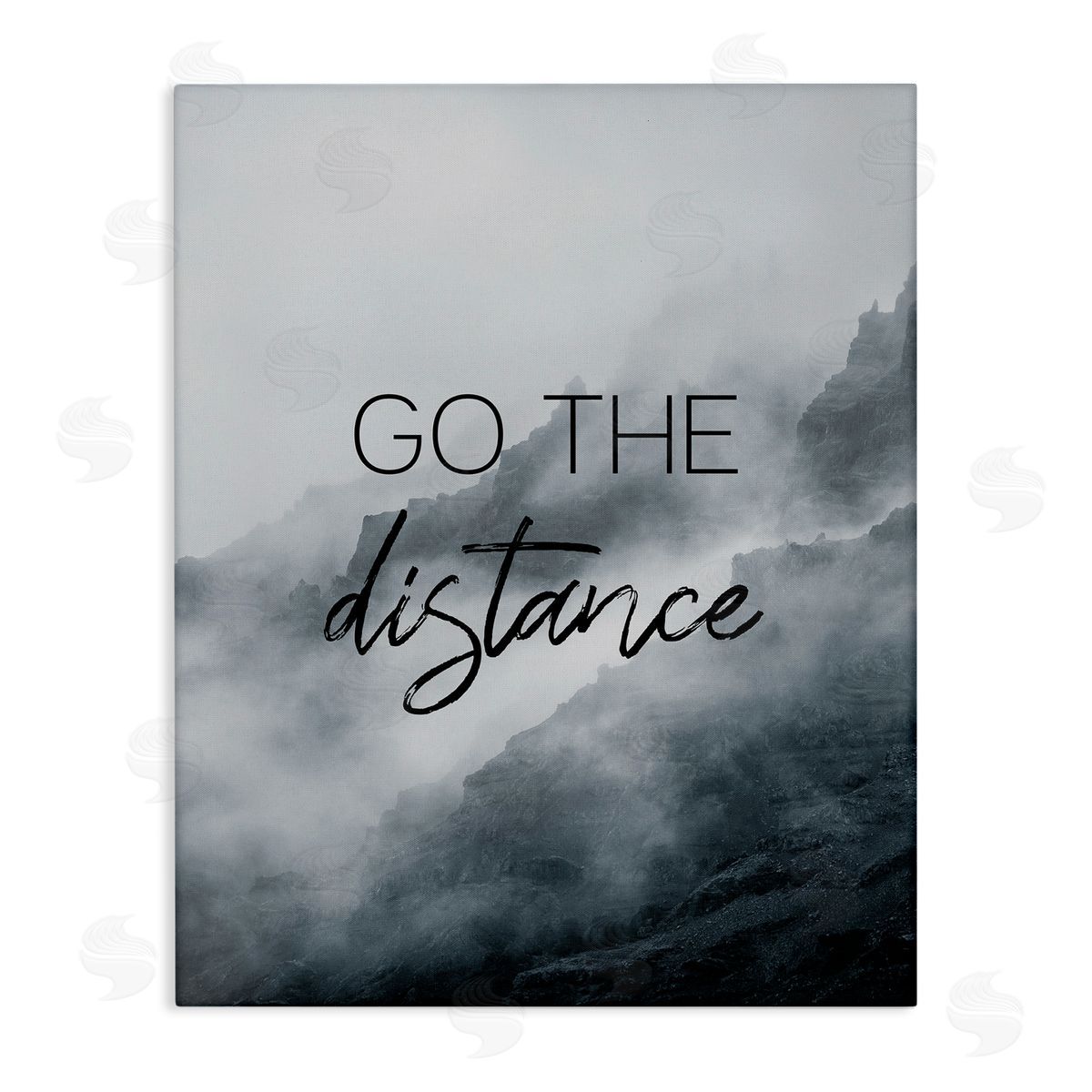 Stupell Studio Go The Distance Foggy Mountain Canvas Wall Art