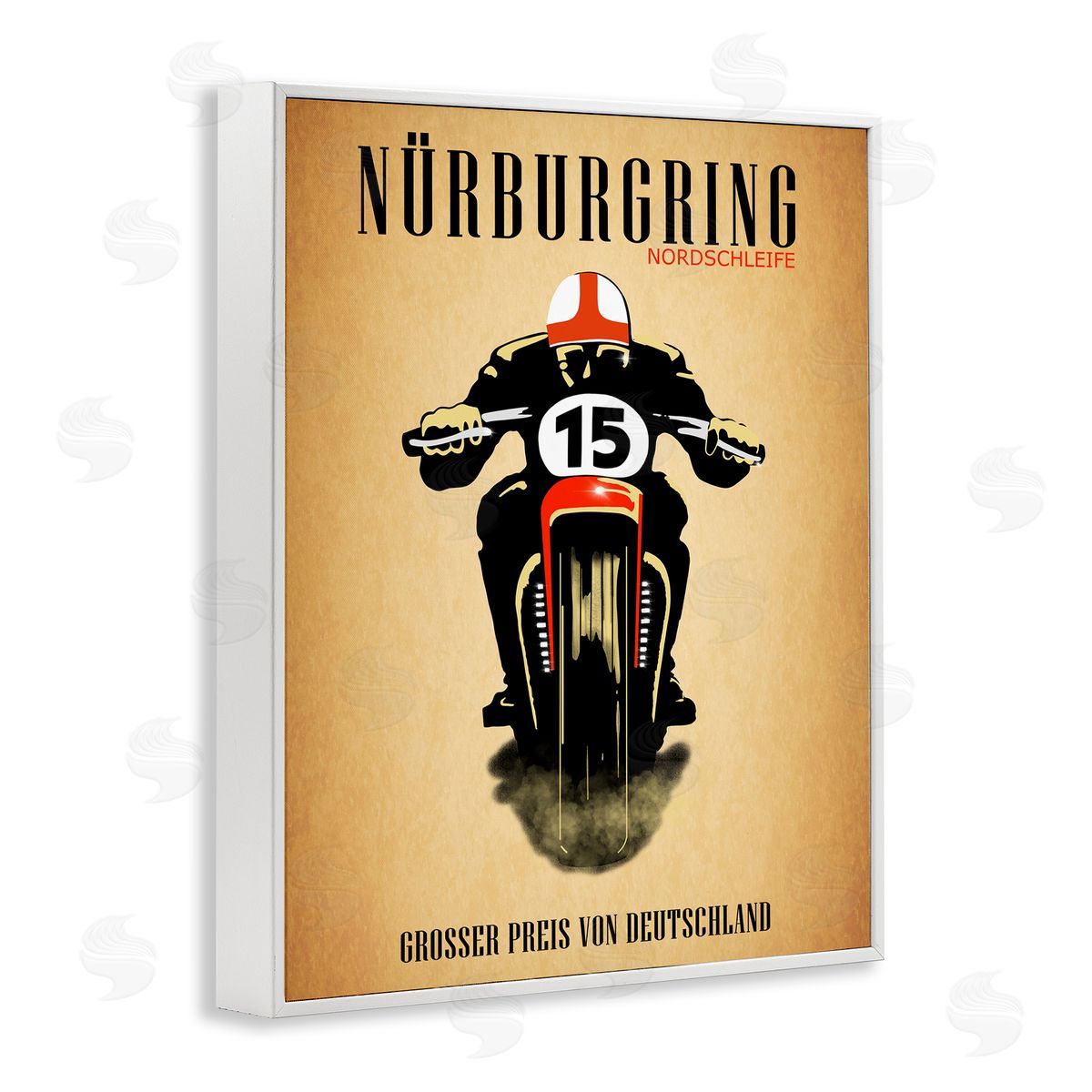 Mark Rogan Vintage German Motorcycle Advertisement White Framed Giclee Wall Art