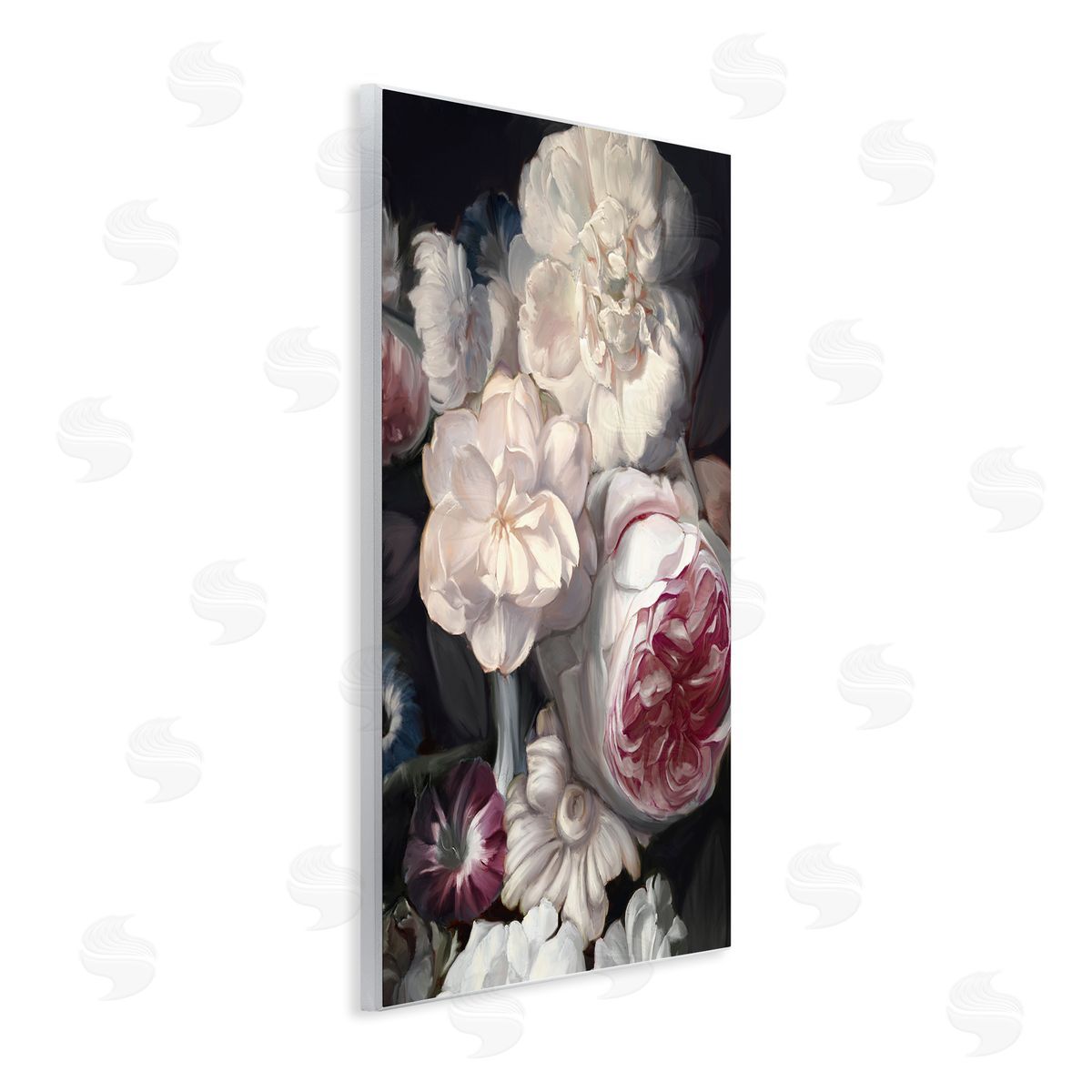 Ziwei Li Blushing Petals Enchanting Pink White Flowers Wall Plaque Art