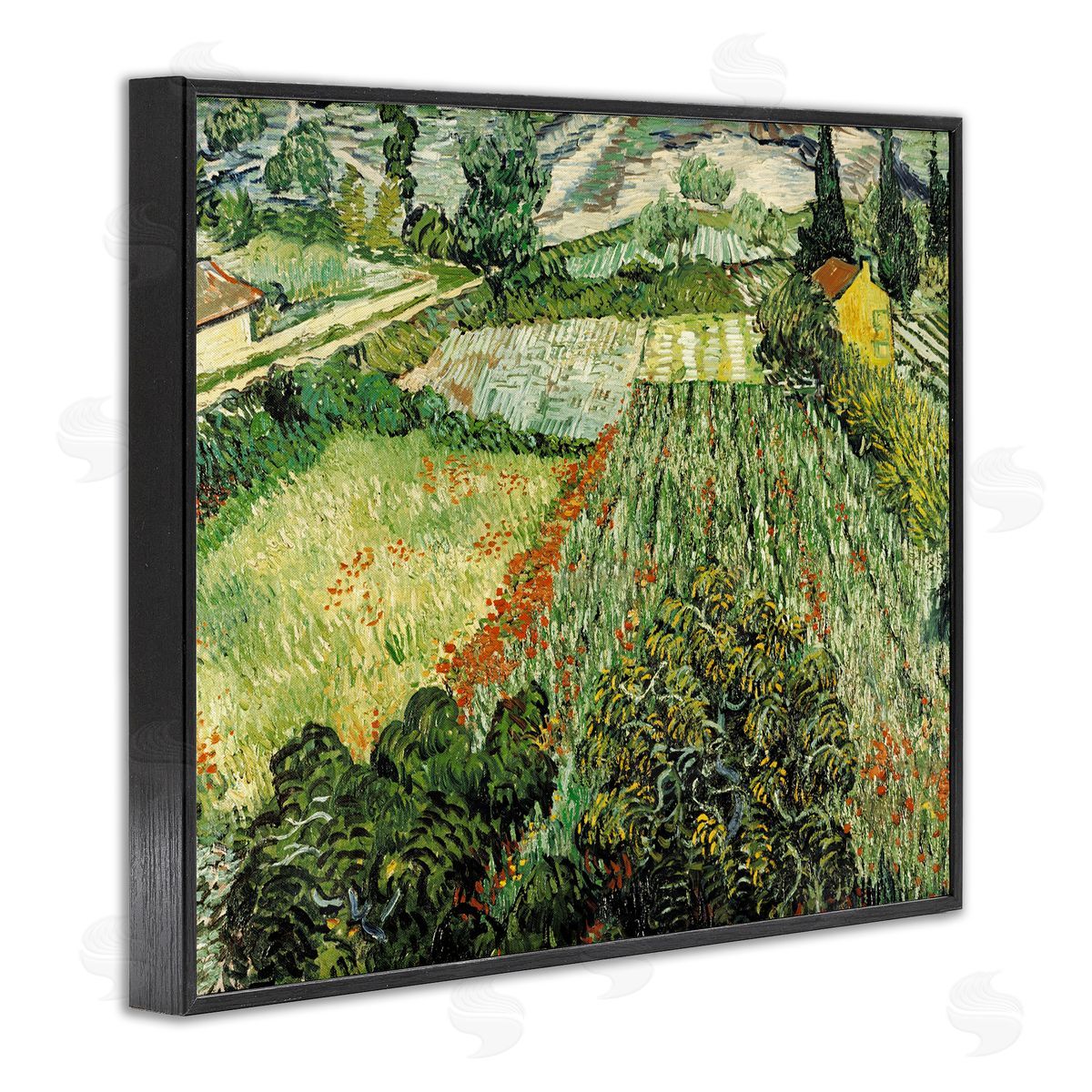 Vincent Van Gogh Classic Van Gogh Feld Mit Mohnblumen Black Framed Giclee Wall Art