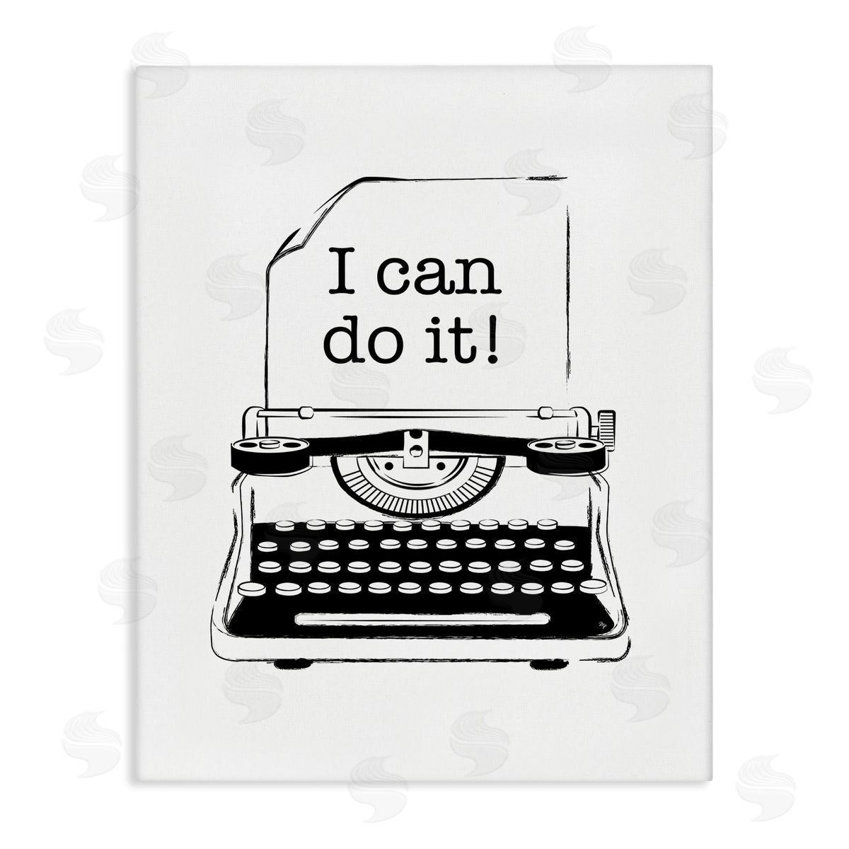 Martina Pavlova Vintage Typewriter I Can Inspirational Canvas Wall Art