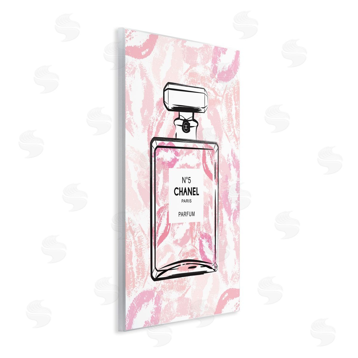 Martina Pavlova Abstract Lipstick Kiss Perfume Bottle Wall Plaque Art