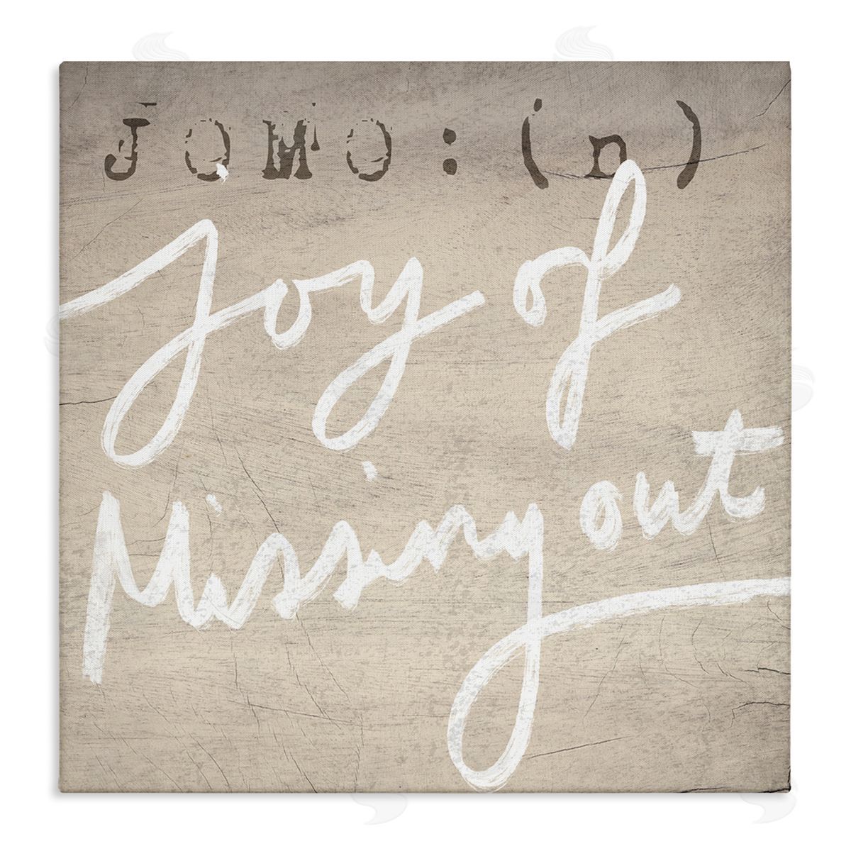 Stupell Studio JOMO Rustic Joy of Missing Out  Canvas Wall Art