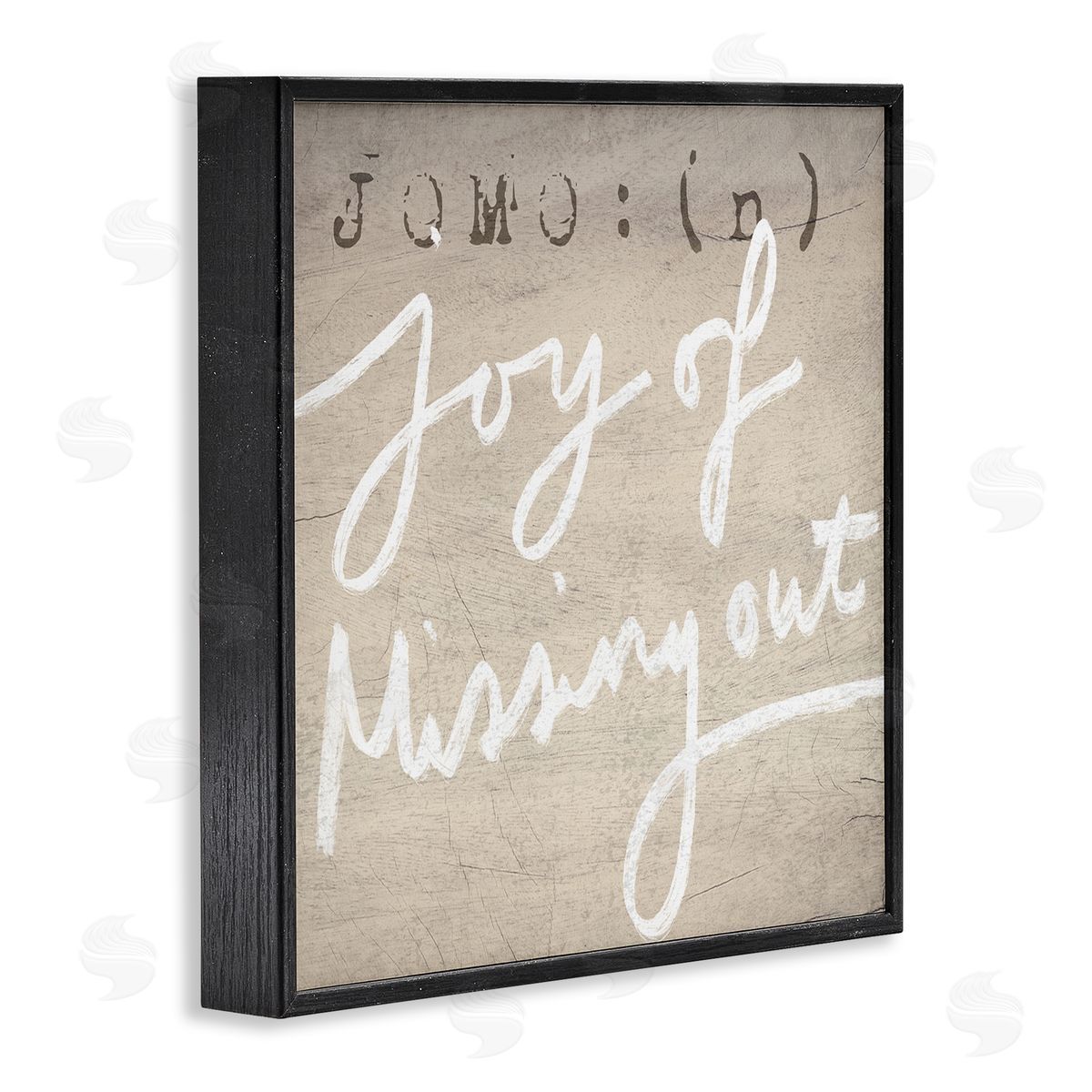 Stupell Studio JOMO Rustic Joy of Missing Out  Black Framed Giclee Wall Art