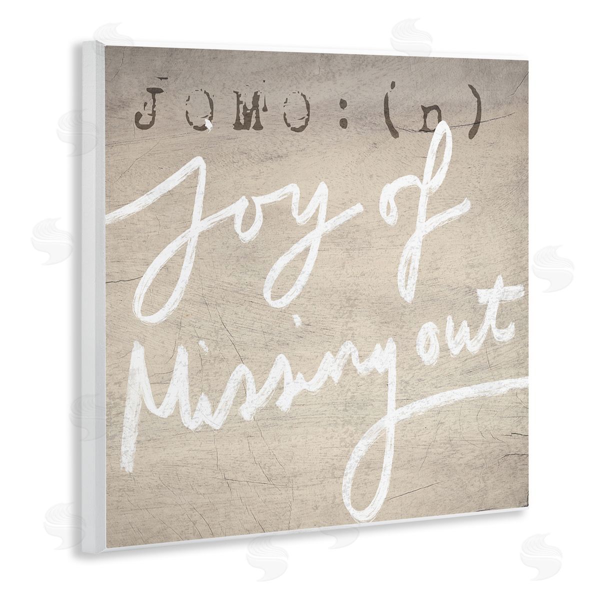 Stupell Studio JOMO Rustic Joy of Missing Out  Wall Plaque Art