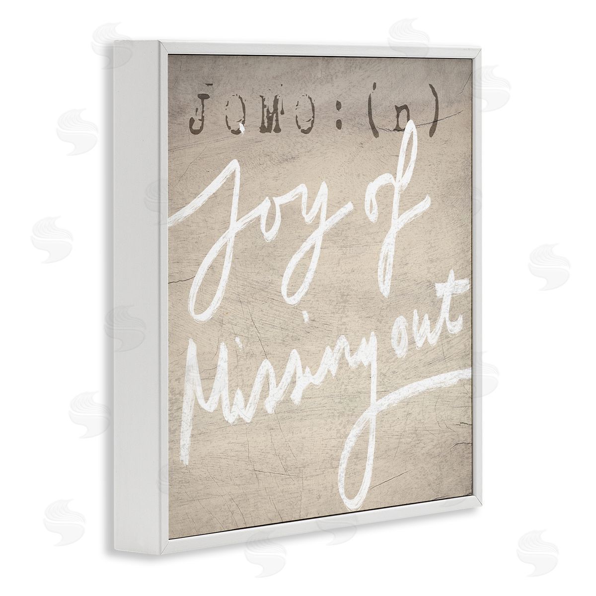 Stupell Studio JOMO Rustic Joy of Missing Out  White Framed Giclee Wall Art