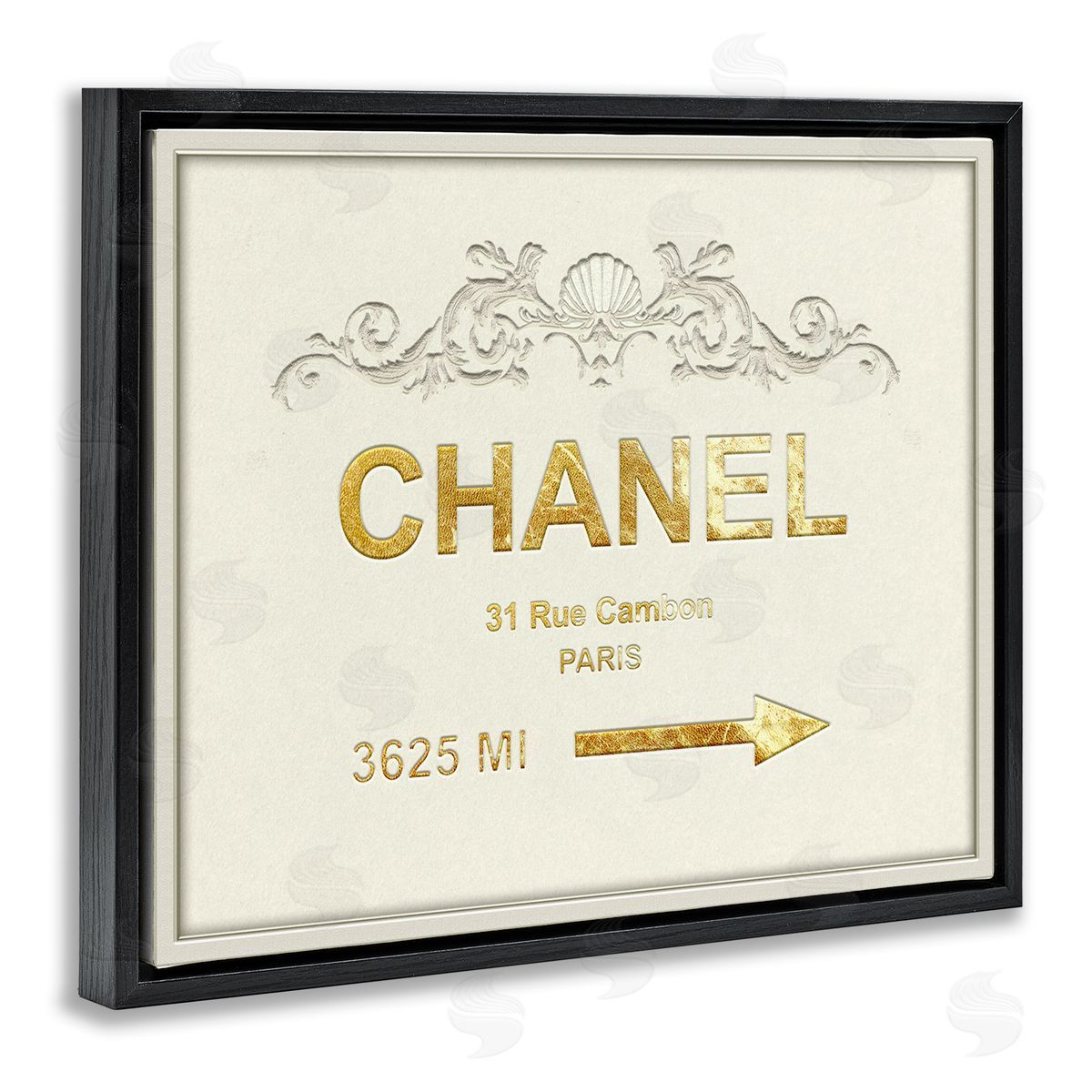 Ziwei Li Parisian Fashion Distance from New York Black Floater Frame Canvas Art