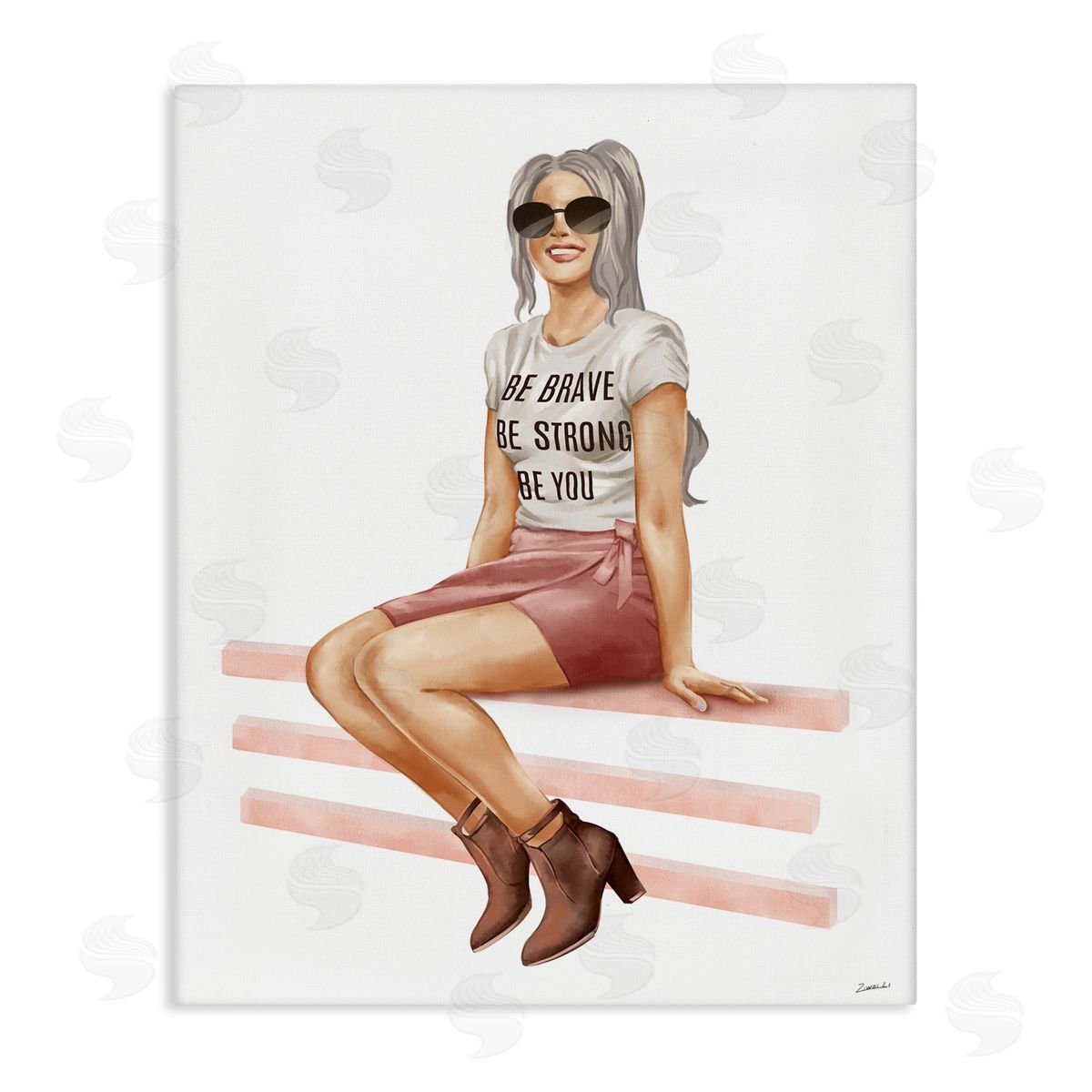 Ziwei Li Be You Inspirational Female Fashionista  Canvas Wall Art