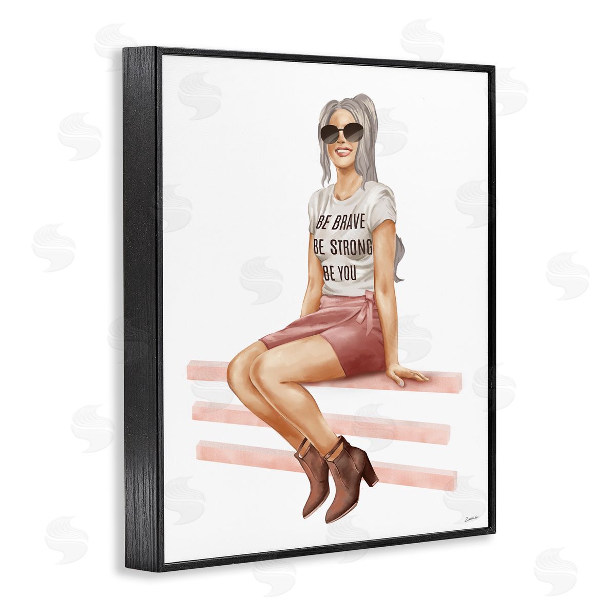 Ziwei Li Be You Inspirational Female Fashionista  Black Framed Giclee Wall Art