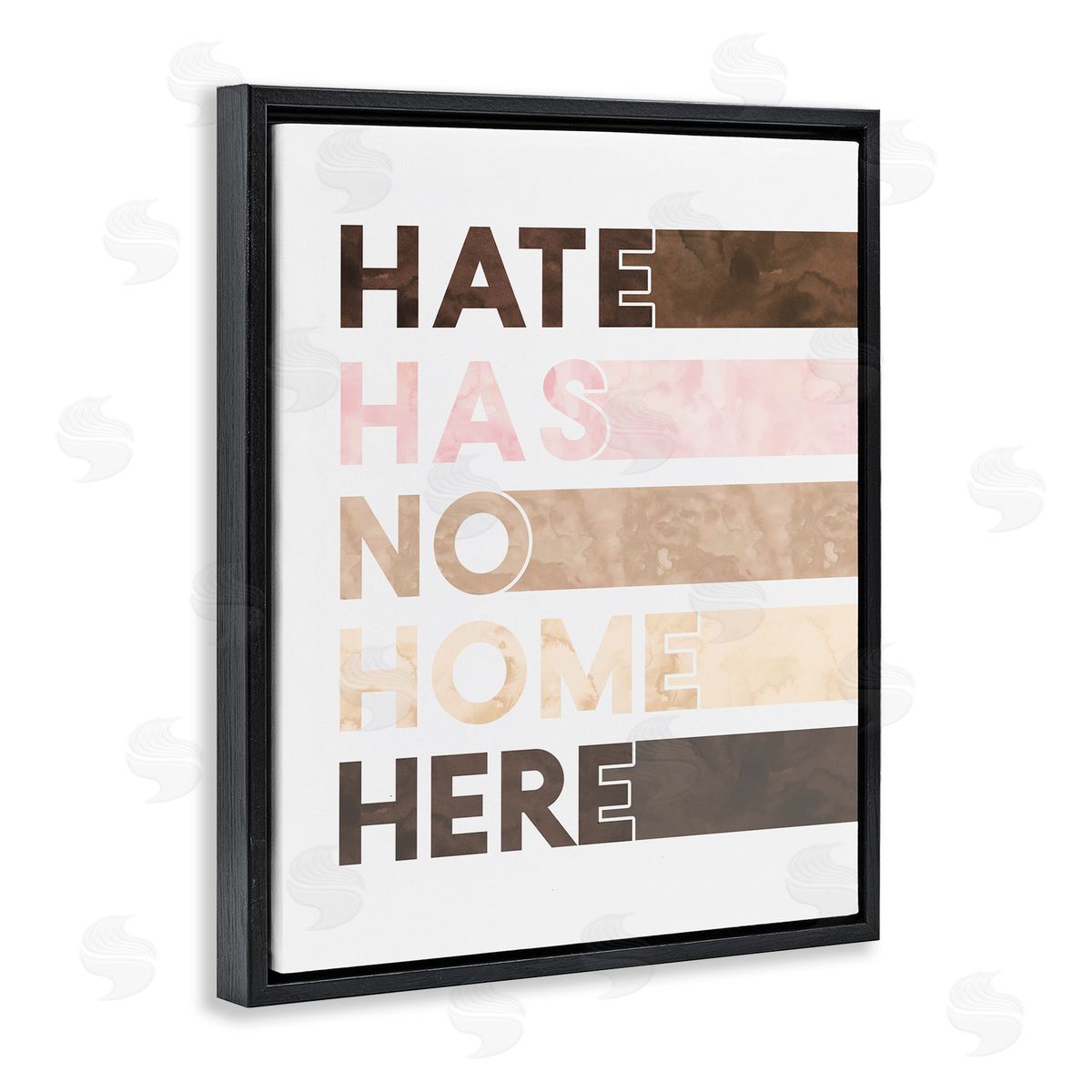 Erica Billups Hate Has No Home Inclusivity Quote Black Floater Frame Canvas Art