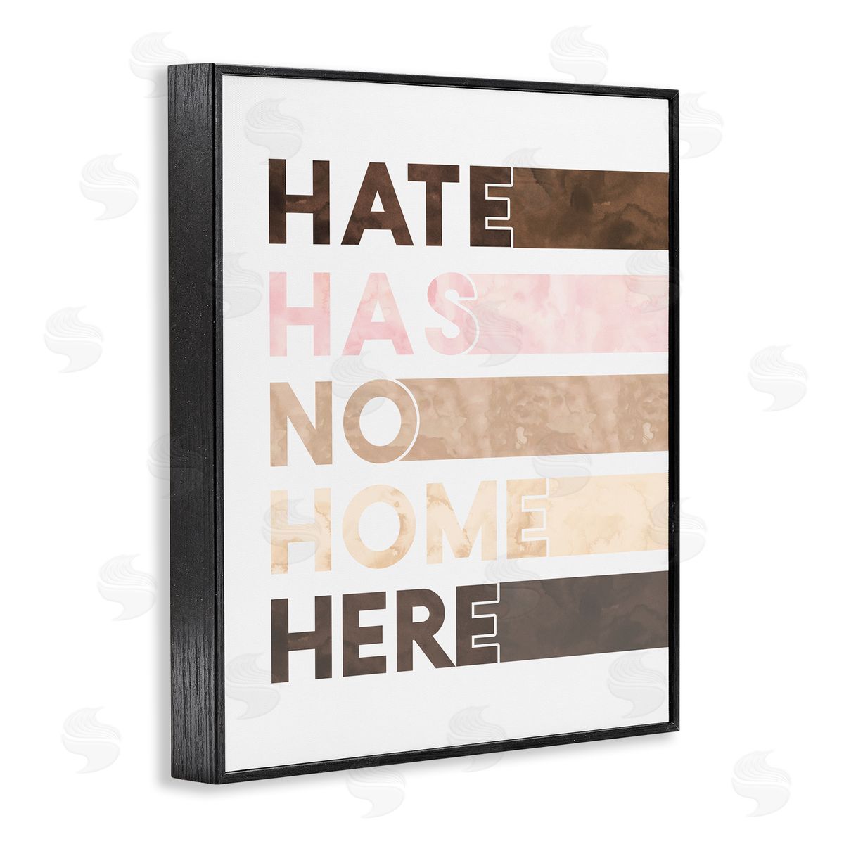 Erica Billups Hate Has No Home Inclusivity Quote Black Framed Giclee Wall Art