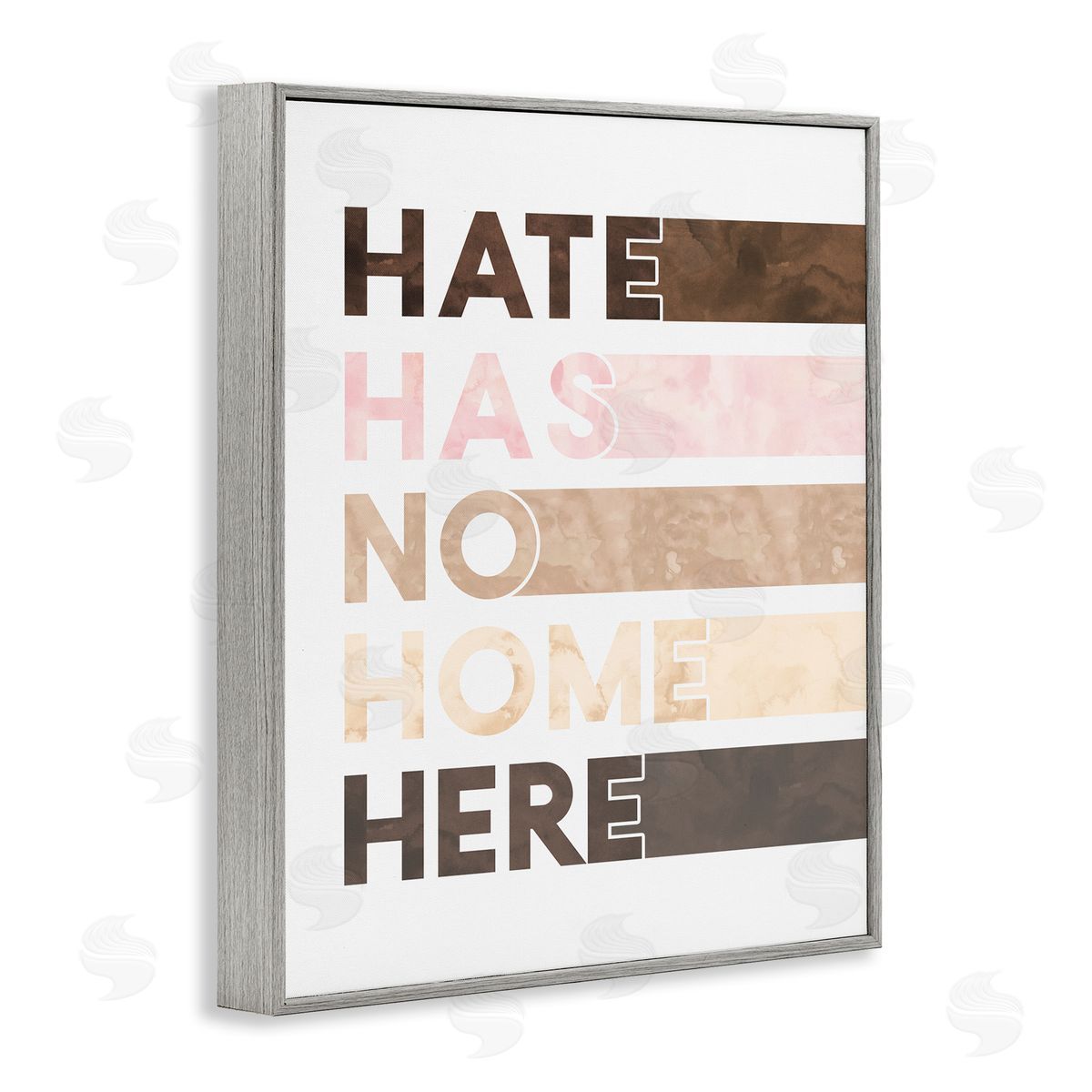 Erica Billups Hate Has No Home Inclusivity Quote Gray Framed Giclee Wall Art