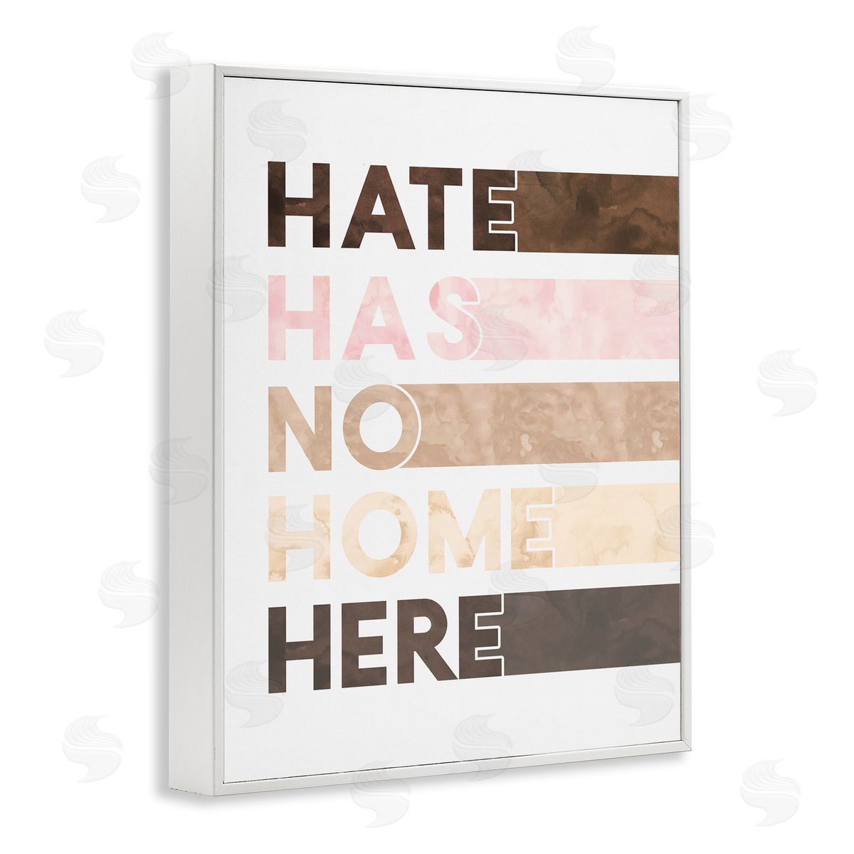 Erica Billups Hate Has No Home Inclusivity Quote White Framed Giclee Wall Art