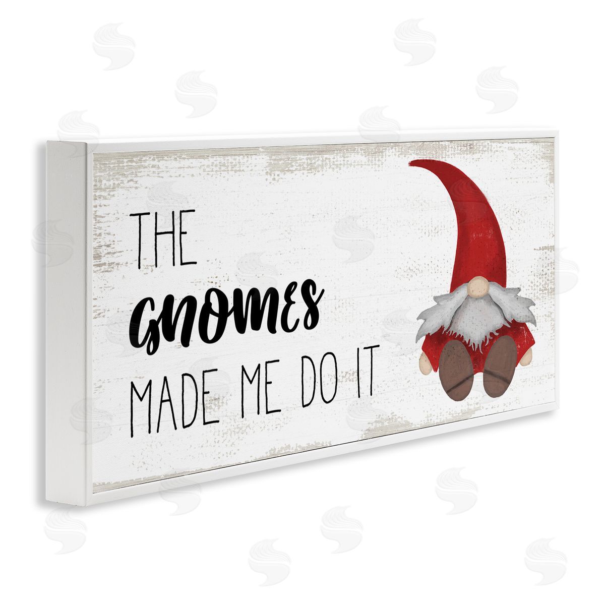 Stupell Studio Gnomes Made Me Do It Pun White Framed Giclee Wall Art
