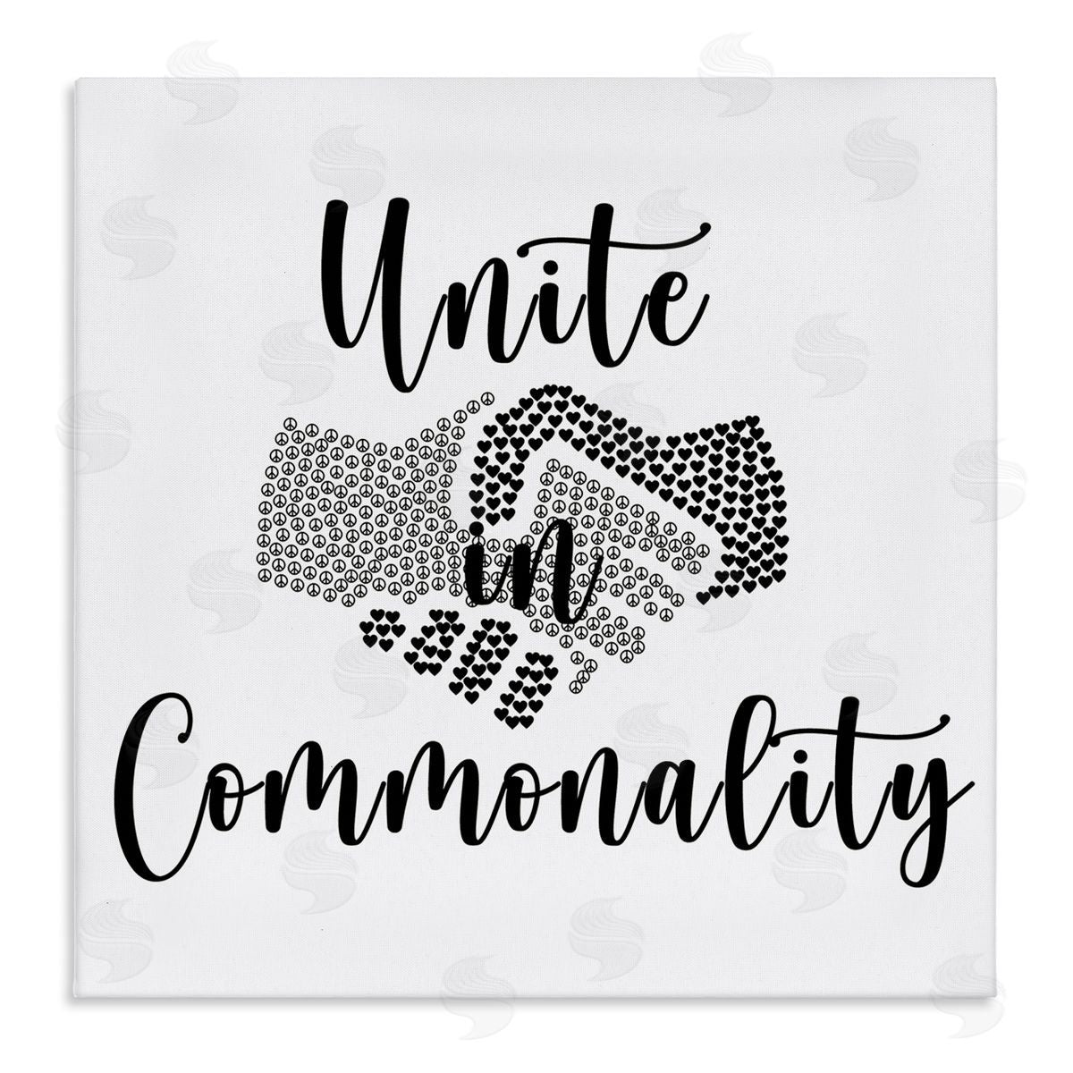 Jessica Mundo Unite in Commonality Equality Handshake Canvas Wall Art