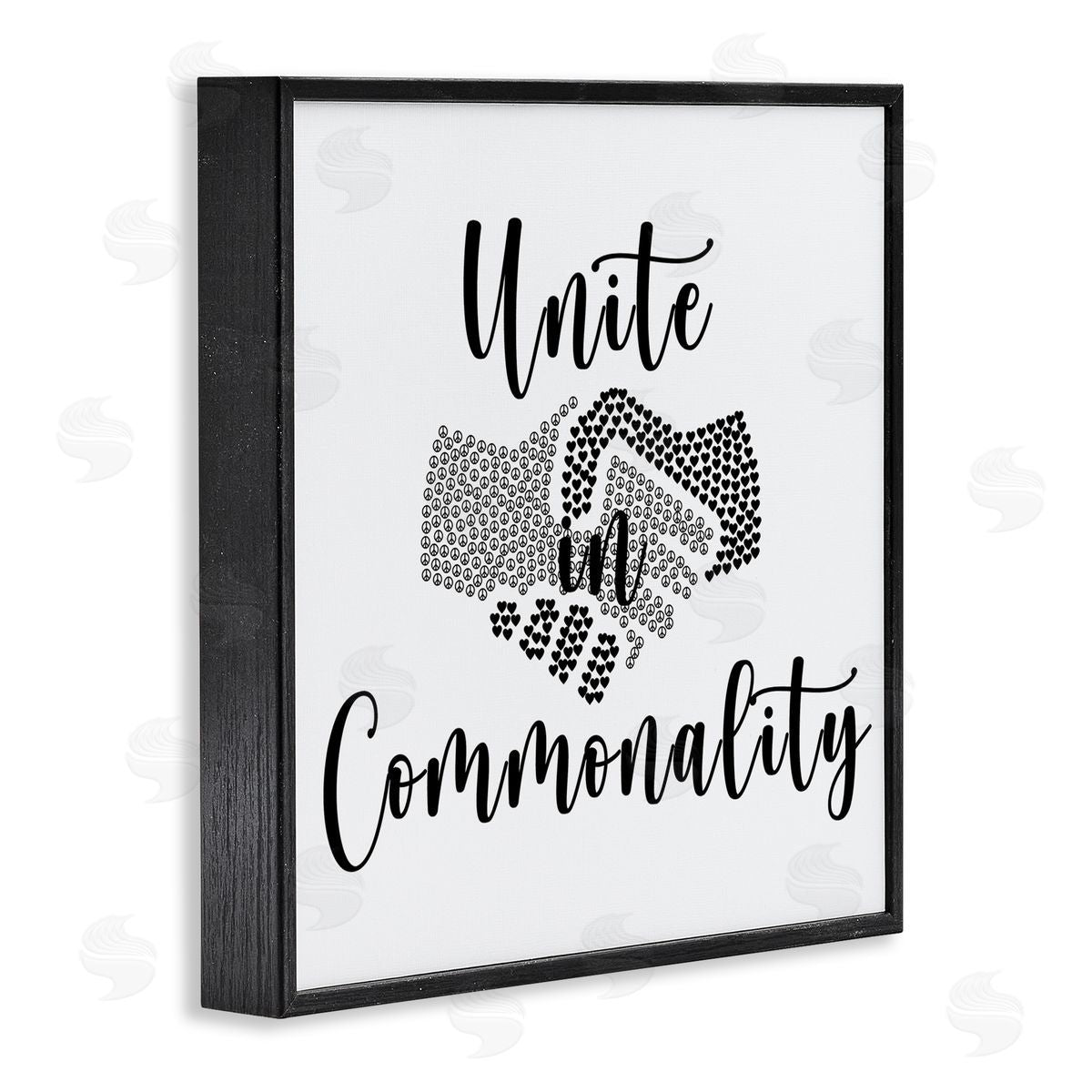 Jessica Mundo Unite in Commonality Equality Handshake Black Framed Giclee Wall Art