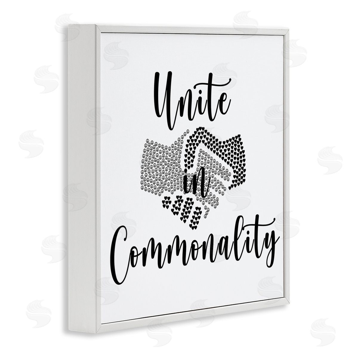 Jessica Mundo Unite in Commonality Equality Handshake White Framed Giclee Wall Art