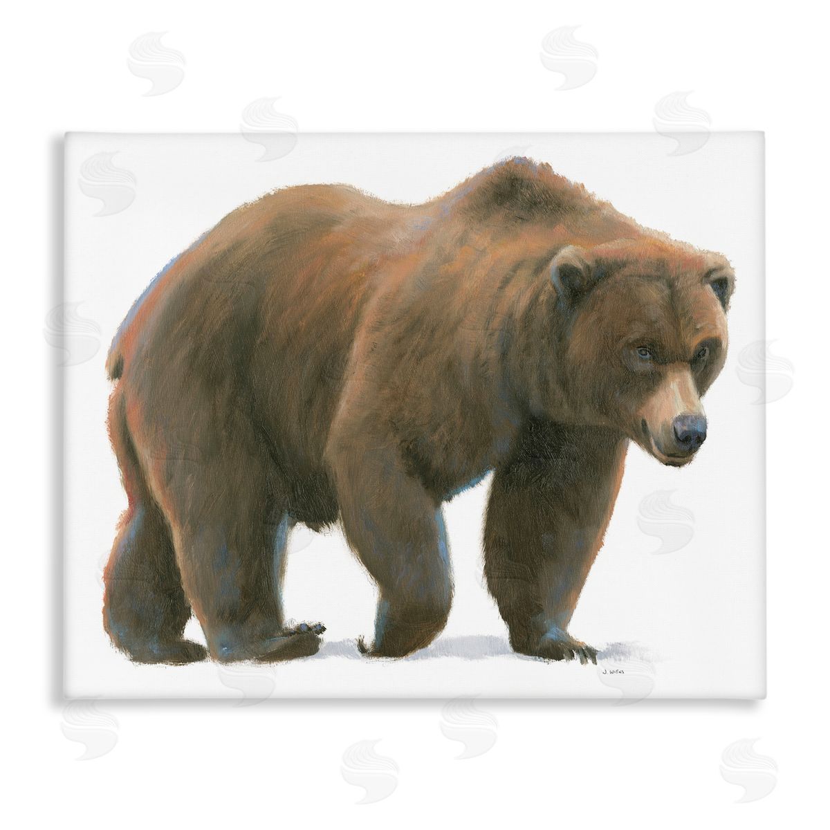 James Wiens Wild Northern Bear Minimal Forest Animal Canvas Wall Art