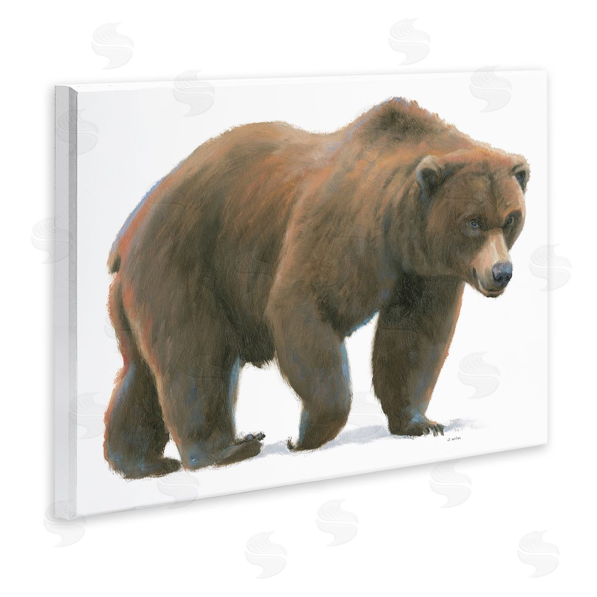 James Wiens Wild Northern Bear Minimal Forest Animal Wall Plaque Art