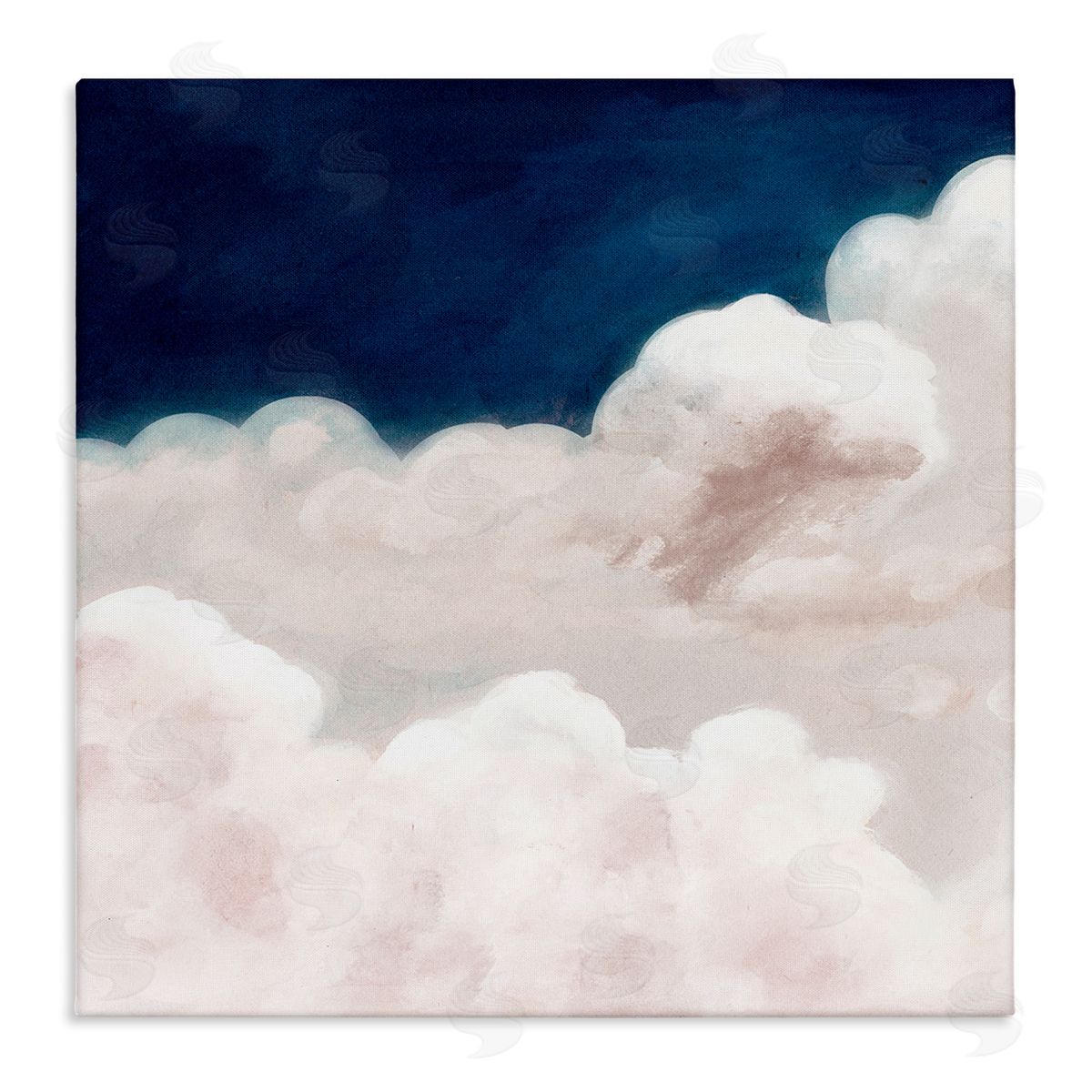 Studio W White Clouds Meet Deep Blue Night Sky Canvas Wall Art