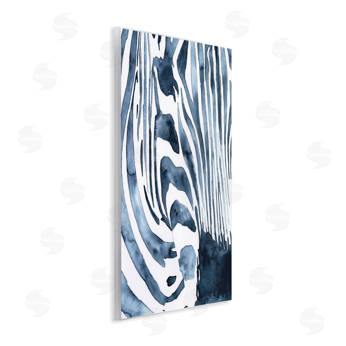 Victoria Borges Blue Zebra Stripes Animal Close-Up Portrait Wall Plaque Art