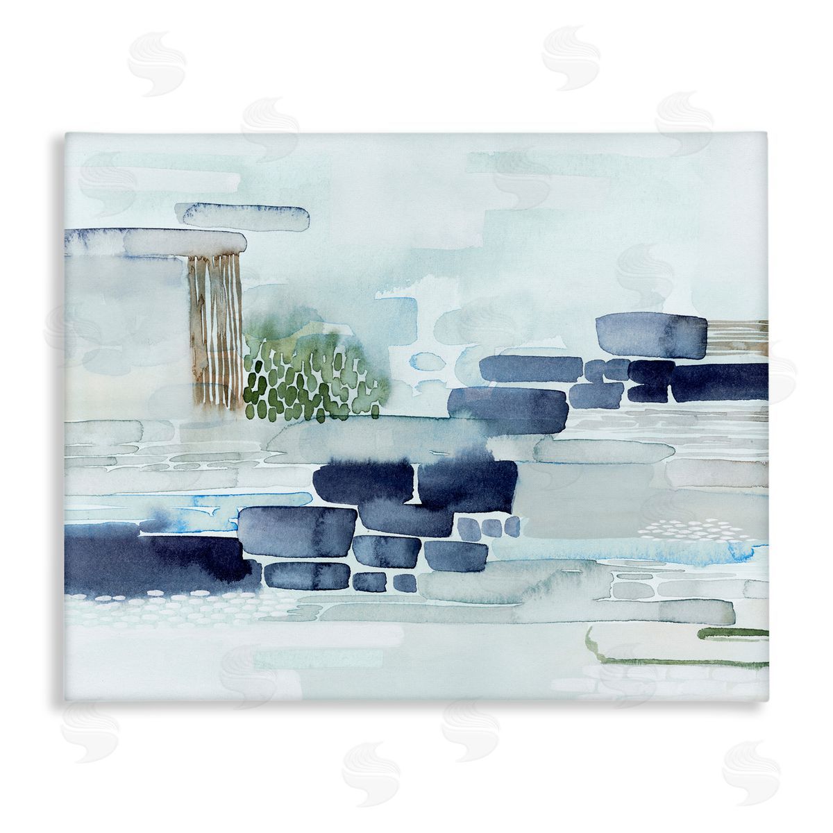 Grace Popp Modern Abstract Coastal Landscape Organic Blocks Canvas Wall Art