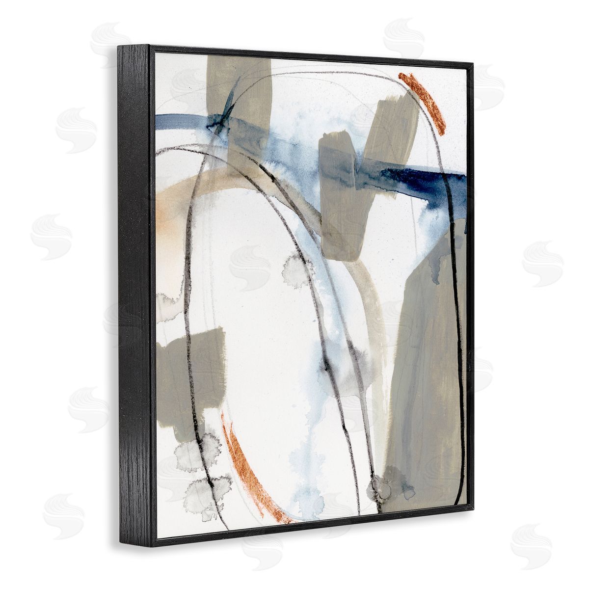 Victoria Barnes Sabine Inspired Abstract Design Expressive Organic Shapes Black Framed Giclee Wall Art