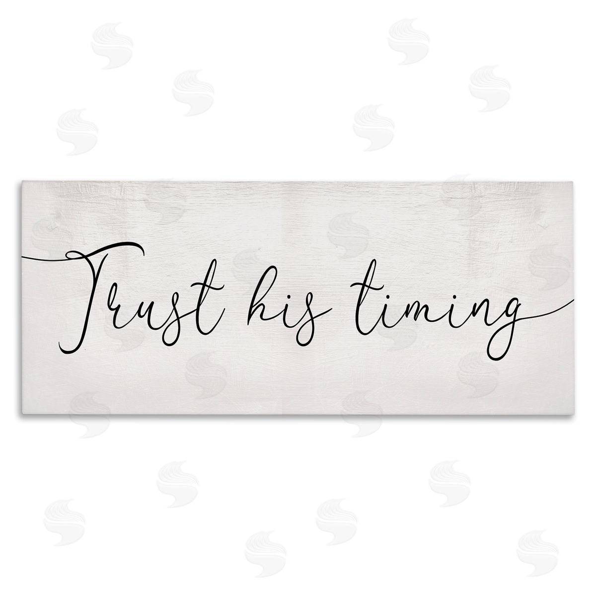 Stupell Wall Art | Trust His Timing Phrase Elegant Cursive Typography ...