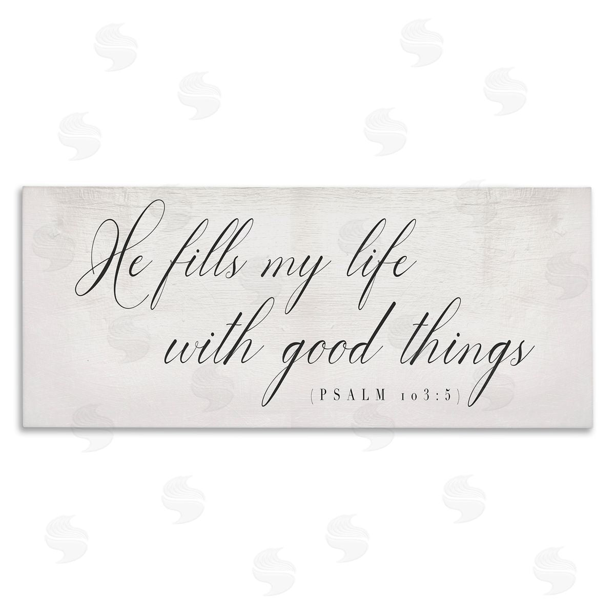 Stupell Studio He Fills My Life Phrase Elegant Faith Typography Canvas Wall Art