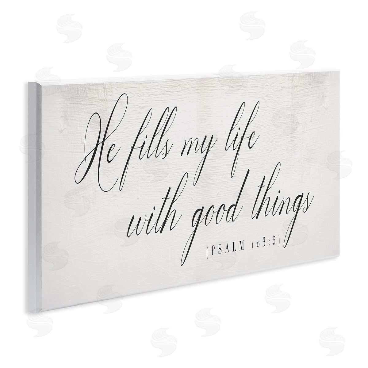 Stupell Studio He Fills My Life Phrase Elegant Faith Typography Wall Plaque Art