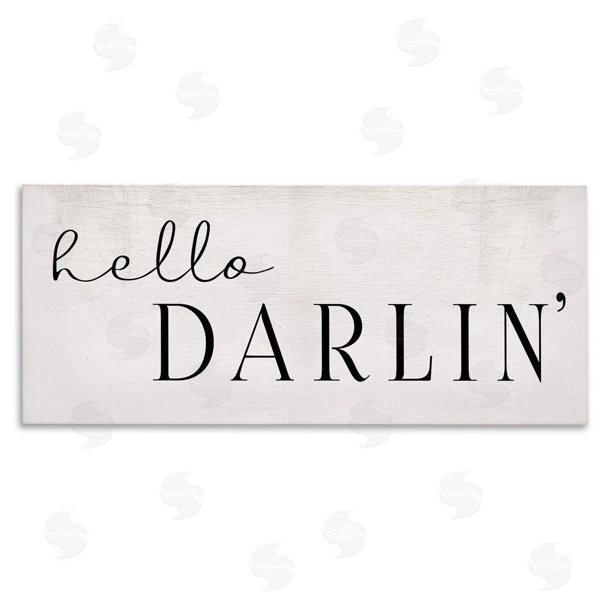 Stupell Studio Hello Darlin' Phrase Charming Southern Typography Canvas Wall Art