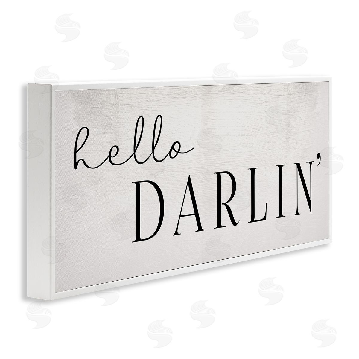 Stupell Studio Hello Darlin' Phrase Charming Southern Typography White Framed Giclee Wall Art