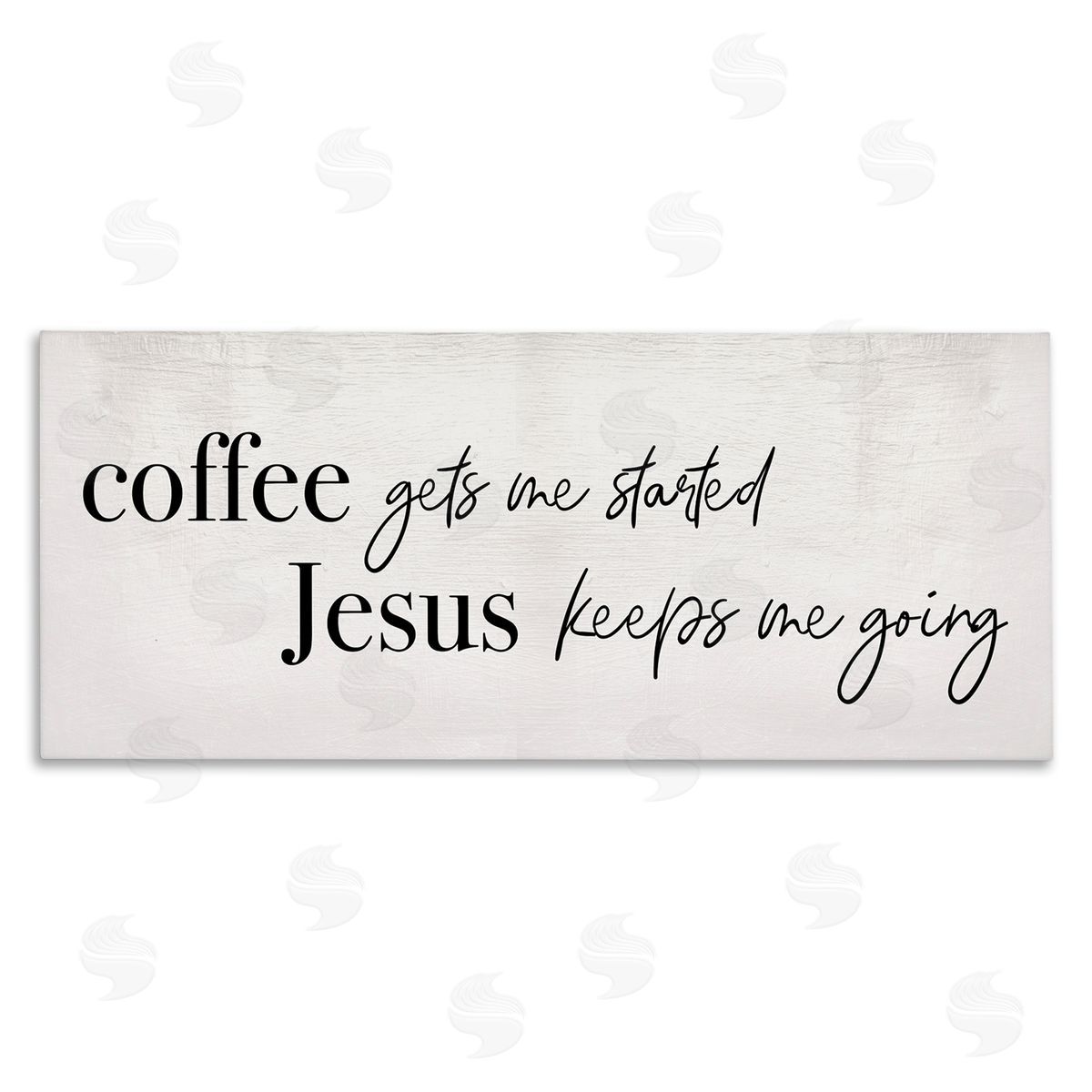 Stupell Studio Jesus Keeps Me Going Phrase Coffee Drink Inspired Canvas Wall Art