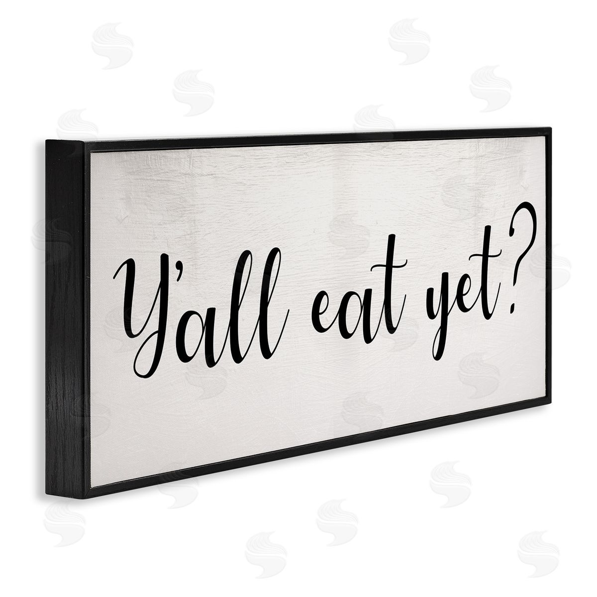Stupell Studio Y'all Eat Yet Phrase Southern Charm Typography Black Framed Giclee Wall Art
