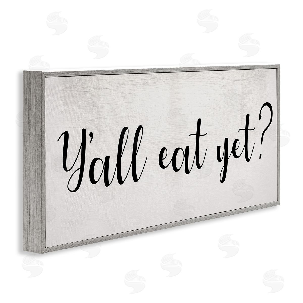 Stupell Studio Y'all Eat Yet Phrase Southern Charm Typography Gray Framed Giclee Wall Art