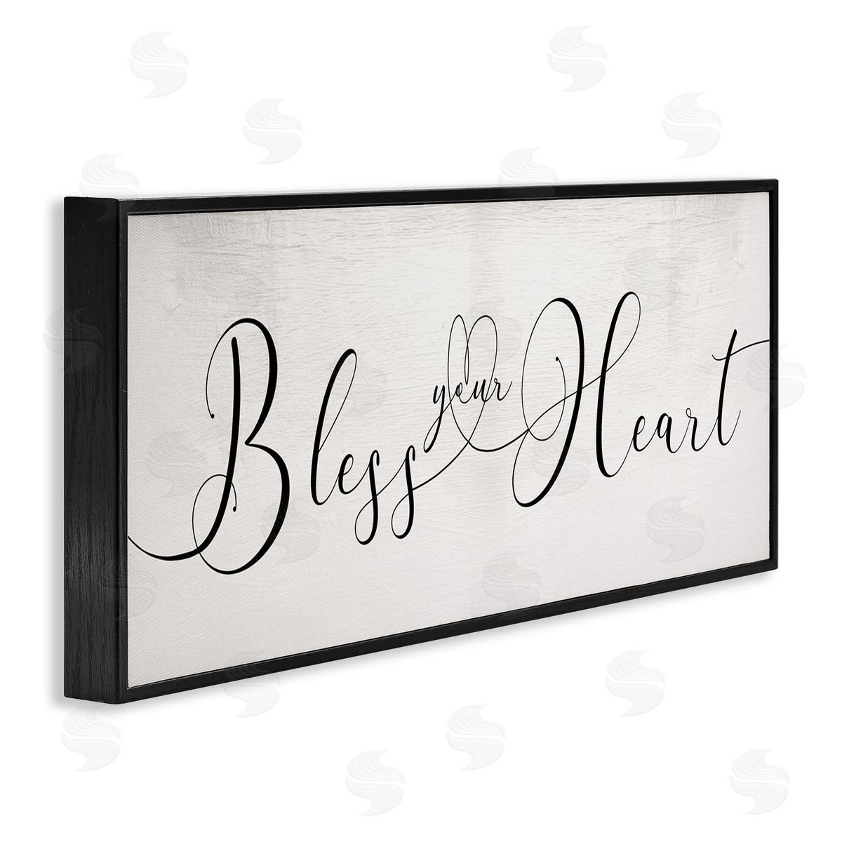 Stupell Studio Bless Your Heart Phrase Charming Southern Quote Black Framed Giclee Wall Art