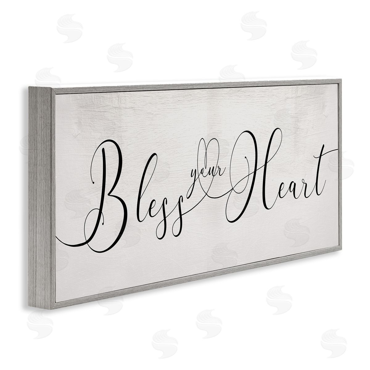 Stupell Studio Bless Your Heart Phrase Charming Southern Quote Gray Framed Giclee Wall Art