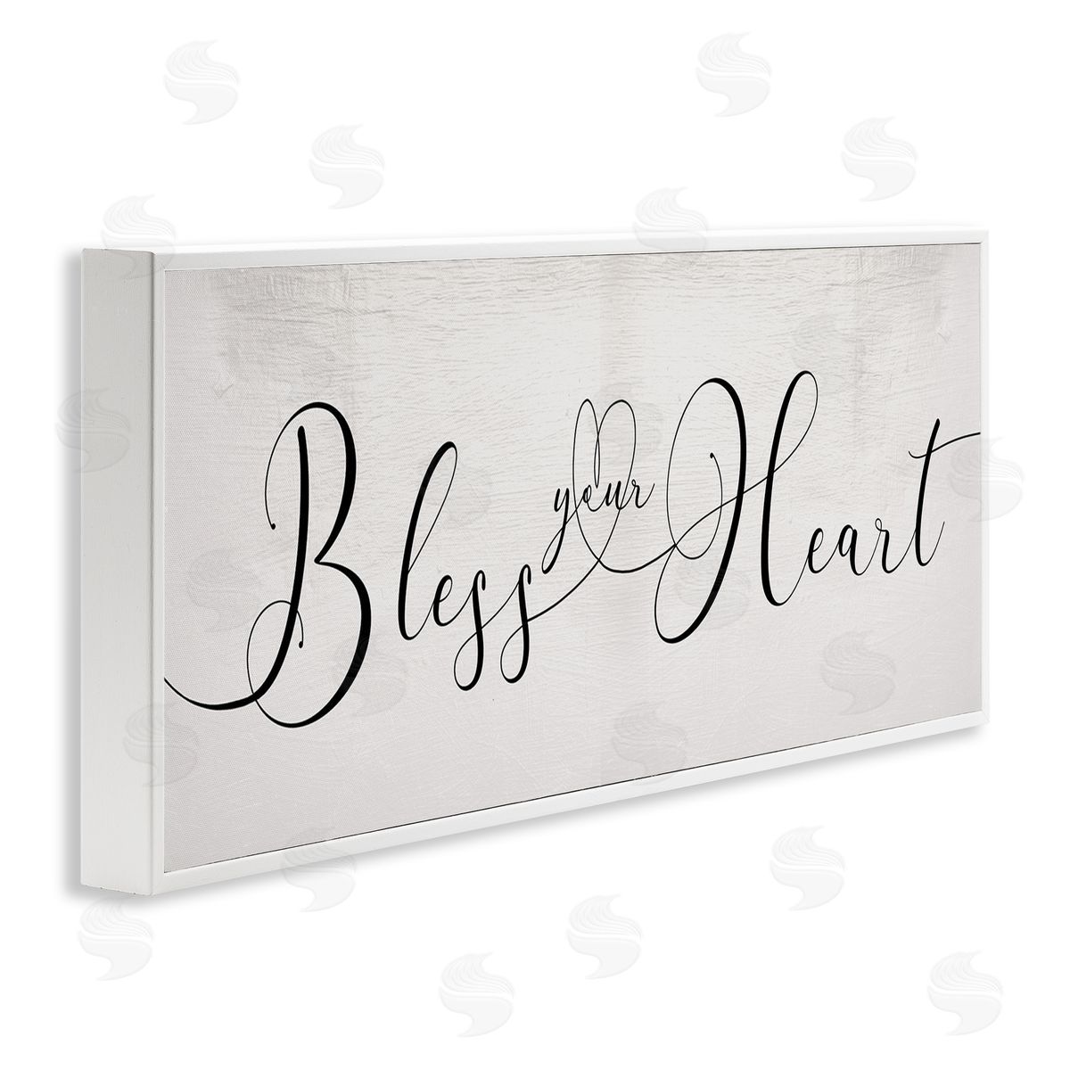 Stupell Studio Bless Your Heart Phrase Charming Southern Quote White Framed Giclee Wall Art