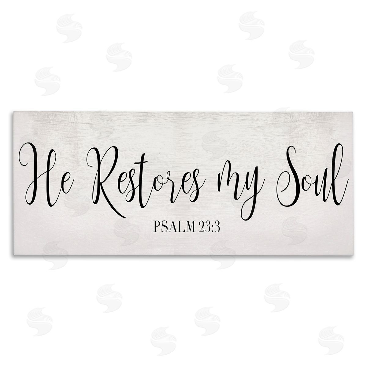 Stupell Studio He Stores My Soul Phrase Charming Cursive Typography Canvas Wall Art