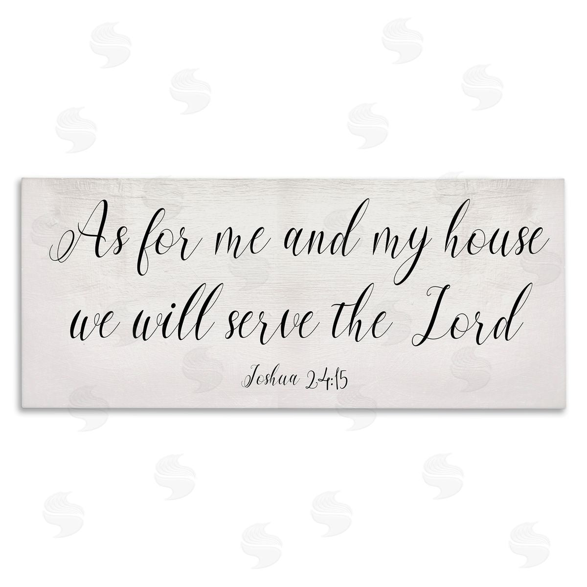 Stupell Studio We Will Serve the Lord Quote Minimal Cursive Typography Canvas Wall Art