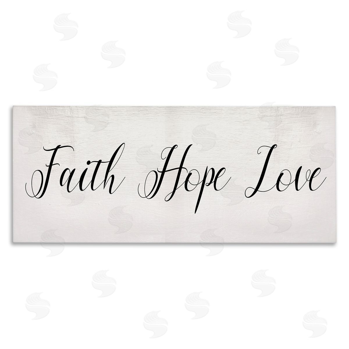 Stupell Studio Faith Hope Love Phrase Minimal Elegant Text Canvas Wall Art