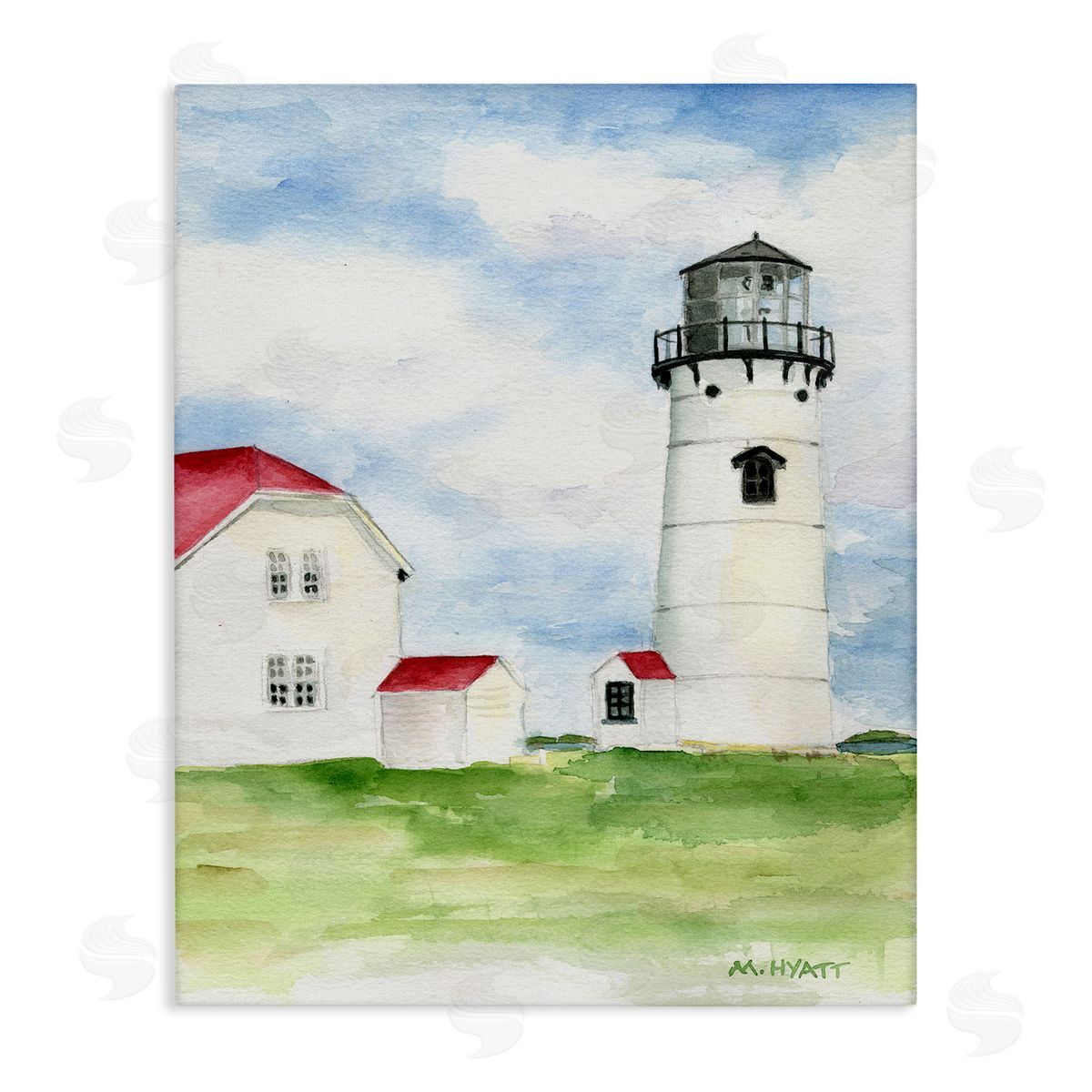 Melissa Hyatt Chatham Harbor Lighthouse Coastal Cape Destination Canvas Wall Art