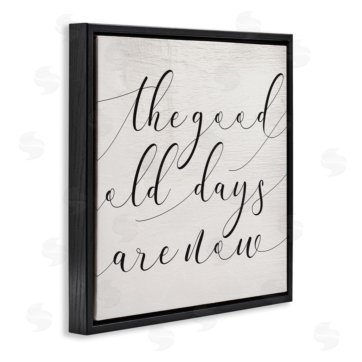 Stupell Studio Good Old Days Are Now Phrase Home Memories Design Black Floater Frame Canvas Art