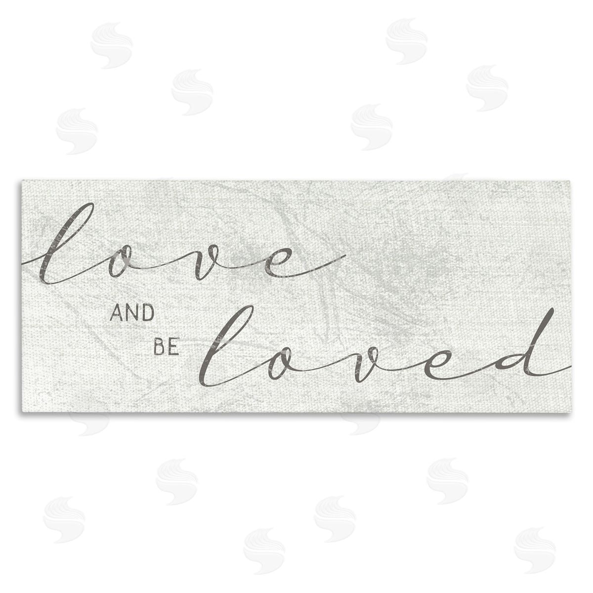 Stupell Studio Love And Be Loved Phrase Charming Cursive Text Canvas Wall Art